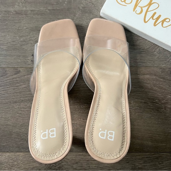 BP Mirra Clear Slide Heel Sandals NWOT - Picture 3 of 6